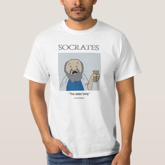 Grappige Socrates - Witte T-shirt (Voorkant)