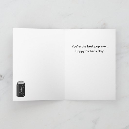 Grappige Soda Pop Pun Vaderdag Kaart (Binnen)