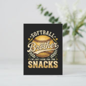 Grappige Softbal Broer Snacks Sport Briefkaart (Staand voorkant)