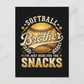 Grappige Softbal Broer Snacks Sport Briefkaart (Voorkant)