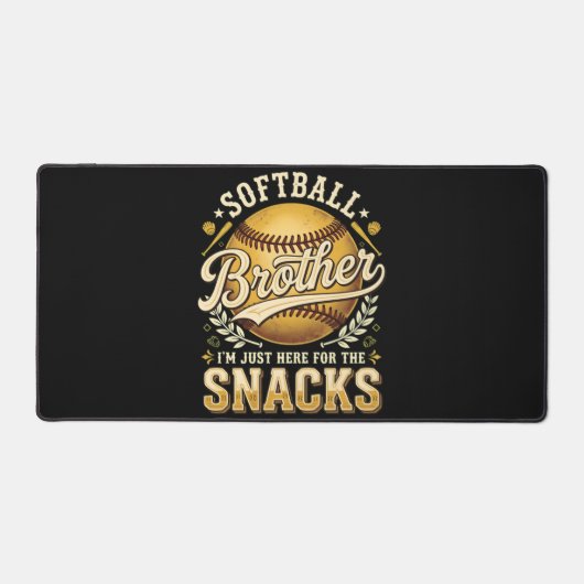 Grappige Softbal Broer Snacks Sport Bureaumat (Voorkant)