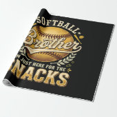 Grappige Softbal Broer Snacks Sport Cadeaupapier (Uitgerold)