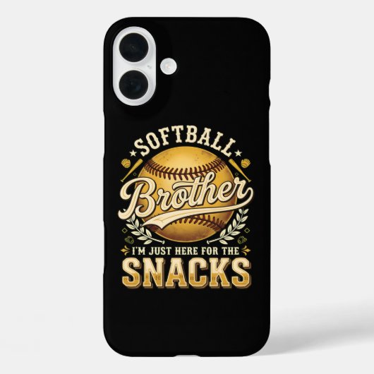 Grappige Softbal Broer Snacks Sport Case-Mate iPhone Case (Achterkant)