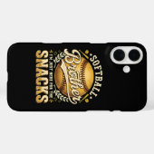 Grappige Softbal Broer Snacks Sport Case-Mate iPhone Case (Achterkant (horizontaal))
