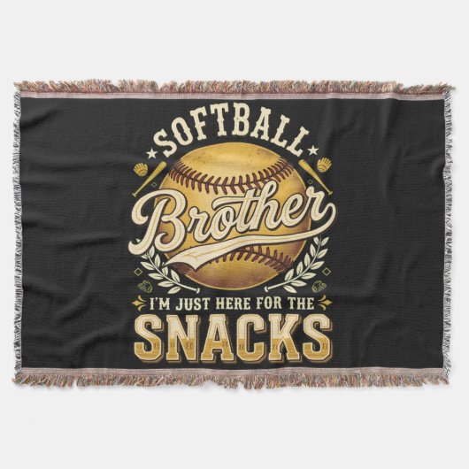 Grappige Softbal Broer Snacks Sport Deken (Voorkant)