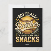 Grappige Softbal Broer Snacks Sport Feestdagenkaart (Achterkant)