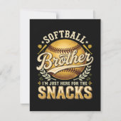 Grappige Softbal Broer Snacks Sport Feestdagenkaart (Voorkant)