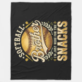 Grappige Softbal Broer Snacks Sport Fleece Deken (Voorkant)