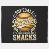 Grappige Softbal Broer Snacks Sport Fleece Deken (Voorkant (Horizontaal))