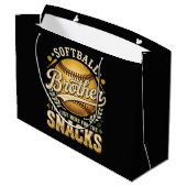 Grappige Softbal Broer Snacks Sport Groot Cadeauzakje (Achterkant Gekanteld)
