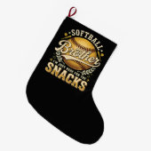 Grappige Softbal Broer Snacks Sport Grote Kerstsok (Voorkant (Hangend))
