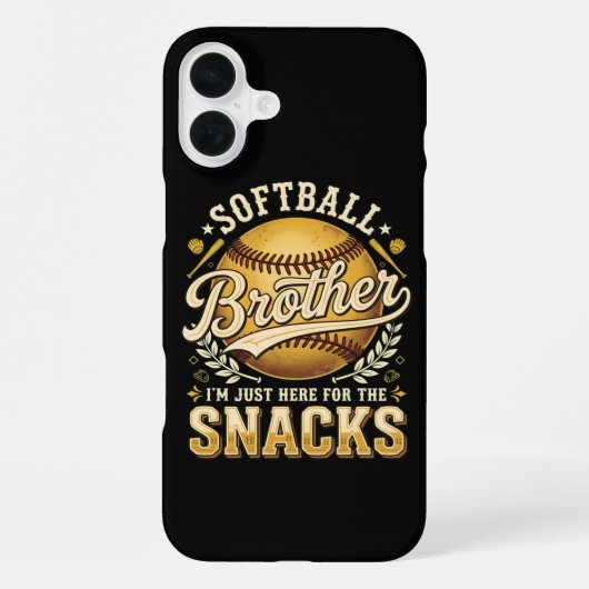 Grappige Softbal Broer Snacks Sport iPhone Hoesje (Achterkant)