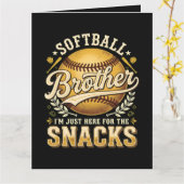 Grappige Softbal Broer Snacks Sport Kaart (Gele Bloem)