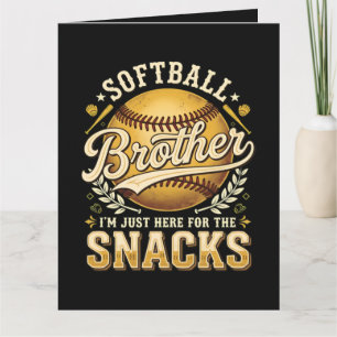 Grappige Softbal Broer Snacks Sport Kaart