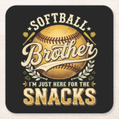 Grappige Softbal Broer Snacks Sport Kartonnen Onderzetters (Voorkant)