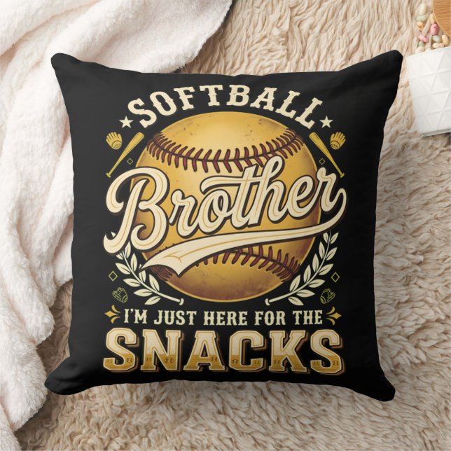 Grappige Softbal Broer Snacks Sport Kussen (Deken)