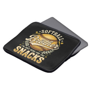 Grappige Softbal Broer Snacks Sport Laptop Sleeve
