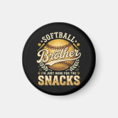 Grappige Softbal Broer Snacks Sport Magneet (Voorkant)