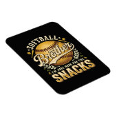 Grappige Softbal Broer Snacks Sport Magneet (Rechterzijde)