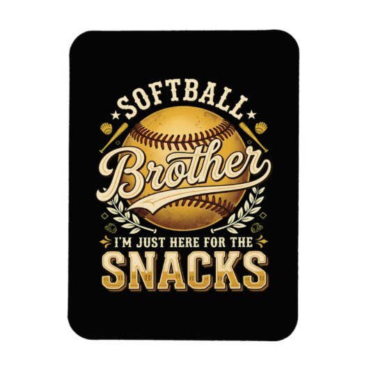 Grappige Softbal Broer Snacks Sport Magneet (Verticaal)