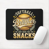 Grappige Softbal Broer Snacks Sport Muismat (Met muis)