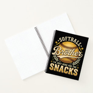 Grappige Softbal Broer Snacks Sport Notitieboek