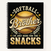 Grappige Softbal Broer Snacks Sport Notitieboek (Voorkant)