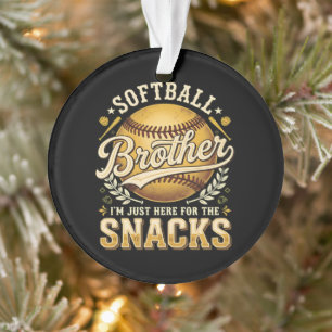Grappige Softbal Broer Snacks Sport Ornament