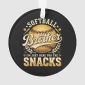 Grappige Softbal Broer Snacks Sport Ornament (achterkant)