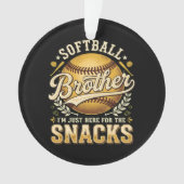Grappige Softbal Broer Snacks Sport Ornament (voorkant)