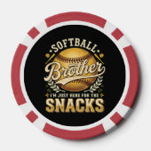 Grappige Softbal Broer Snacks Sport Poker Chips (Achterkant)