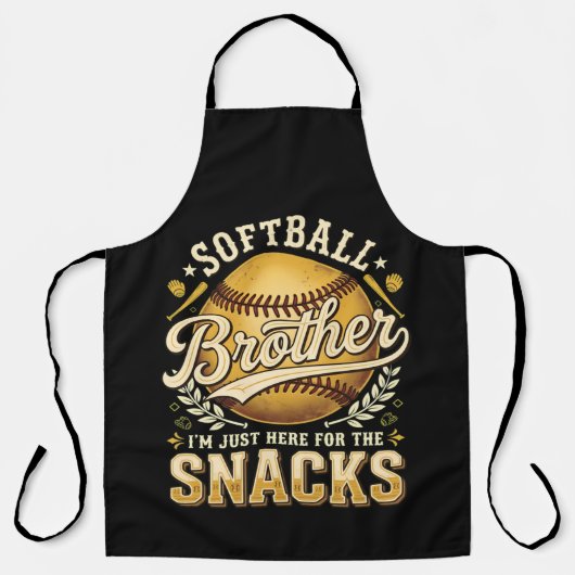 Grappige Softbal Broer Snacks Sport Schort (Voorkant)