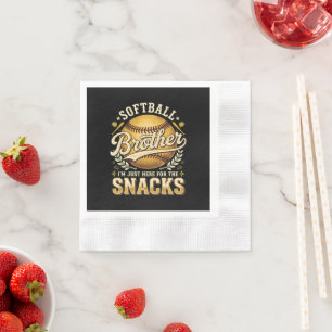 Grappige Softbal Broer Snacks Sport Servet