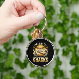 Grappige Softbal Broer Snacks Sport Sleutelhanger