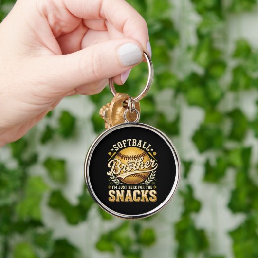 Grappige Softbal Broer Snacks Sport Sleutelhanger (Hand)