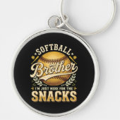 Grappige Softbal Broer Snacks Sport Sleutelhanger (Voorkant)