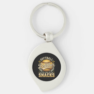 Grappige Softbal Broer Snacks Sport Sleutelhanger