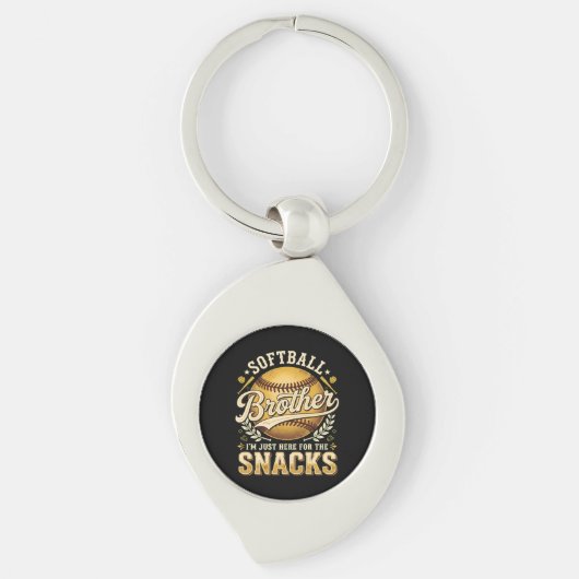 Grappige Softbal Broer Snacks Sport Sleutelhanger (Voorkant)