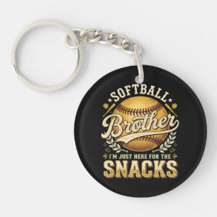 Grappige Softbal Broer Snacks Sport Sleutelhanger