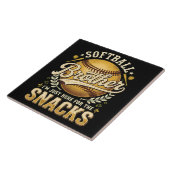 Grappige Softbal Broer Snacks Sport Tegeltje (Zijkant)