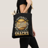 Grappige Softbal Broer Snacks Sport Tote Bag (Dichtbij)