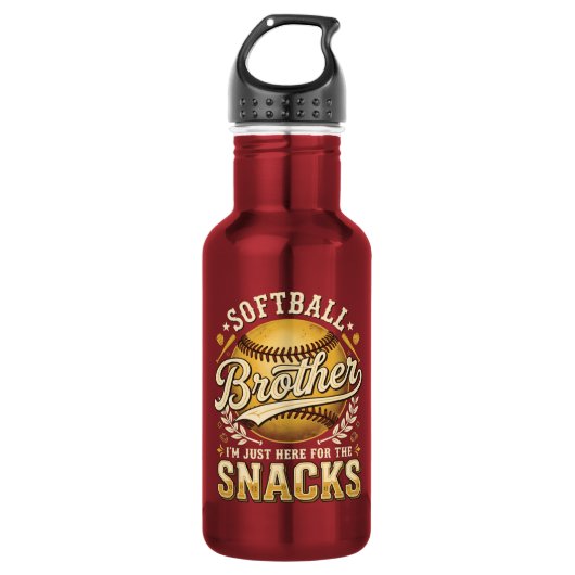Grappige Softbal Broer Snacks Sport Waterfles (Voorkant)