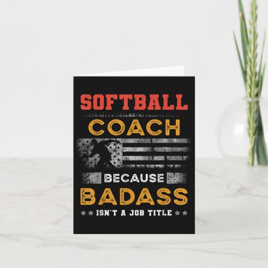Grappige Softbal Coach Cadeau Voor Mannen, Slecht Kaart (Voorkant)
