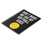 Grappige Softbal Coach Gifts Team Dank u spelers Notitieboek (Linkerzijde)