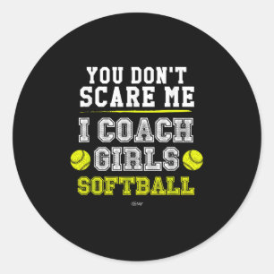 Grappige Softbal Coach Je Begrijpt Me Niet Ik Coac Ronde Sticker