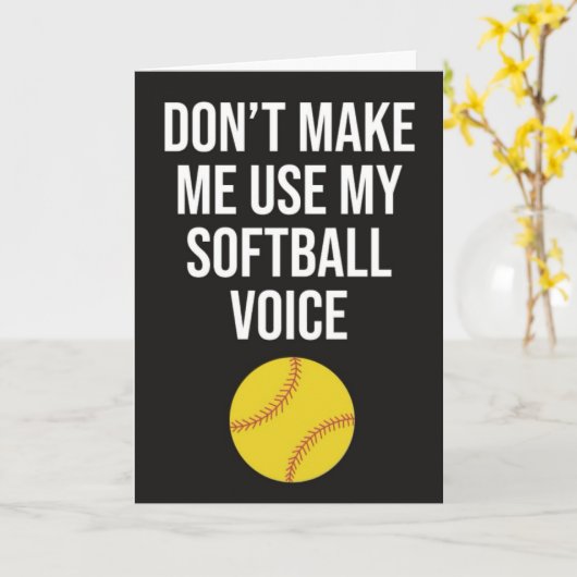 Grappige Softbal Coach Kaarten Sport Team Spelers (Gele Bloem)