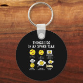 Grappige softbal fan kleding softbal dingen die ik sleutelhanger (Voorkant)