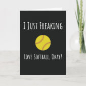 Grappige Softbal Kaarten Voor Team Speler Catcher  (Voorkant)