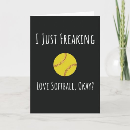 Grappige Softbal Kaarten Voor Team Speler Catcher  (Voorkant)