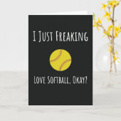 Grappige Softbal Kaarten Voor Team Speler Catcher  (Gele Bloem)